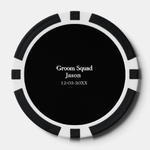 groomsman bachelorette party add name modern simpl poker chips