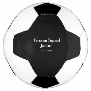 groomsman bachelorette party add name modern simpl soccer ball