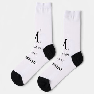 groomsman bachelorette party add name modern simpl socks