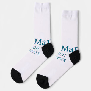 groomsman bachelorette party add name modern simpl socks