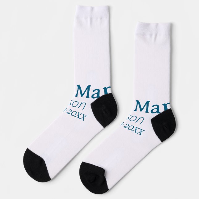 groomsman bachelorette party add name modern simpl socks (Left)