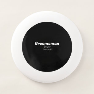 groomsman bachelorette party add name modern simpl Wham-O frisbee