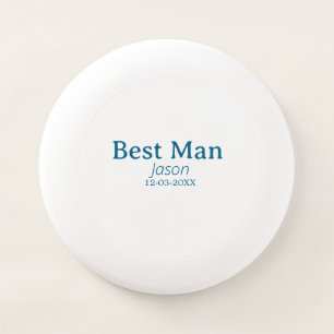 groomsman bachelorette party add name modern simpl Wham-O frisbee