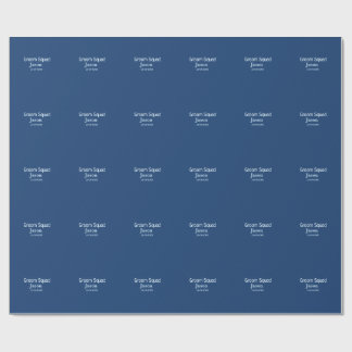 groomsman bachelorette party add name modern simpl wrapping paper