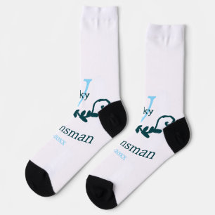 groomsman bachelorette party blue vintage classic socks