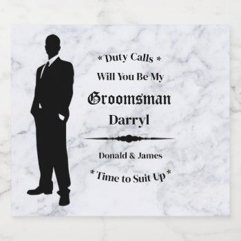 Groomsman Beer Label by SharonCullars at Zazzle