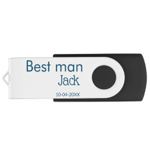 groomsman best man add name text bachelorette flash drive