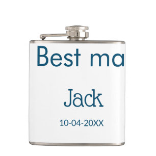 groomsman best man add name text bachelorette flask