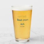 groomsman best man add name text bachelorette glass<br><div class="desc">design</div>