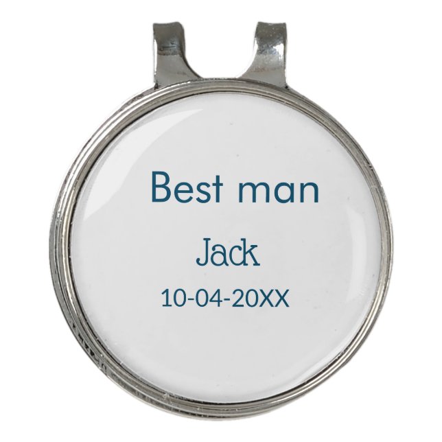 groomsman best man add name text bachelorette golf hat clip (Front)