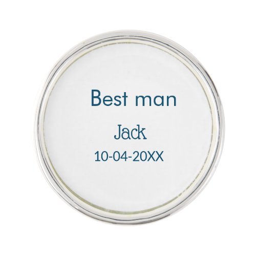 groomsman best man add name text bachelorette lapel pin