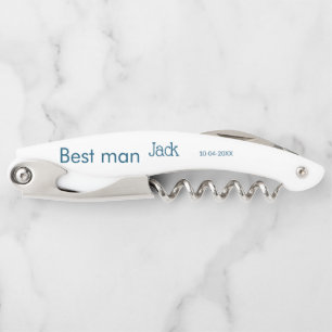 groomsman best man add name text bachelorette waiter's corkscrew