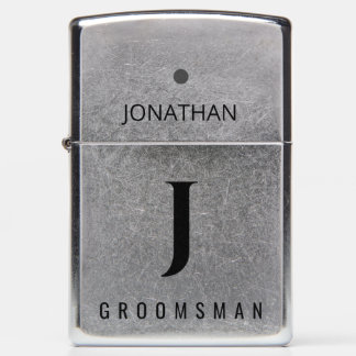 Groomsman | Best Man elegant monogrammed favor Zippo Lighter