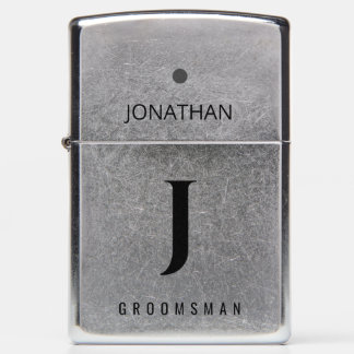 Groomsman | Best Man elegant monogrammed favor Zippo Lighter