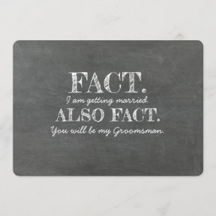 GROOMSMAN BEST MAN Funny Proposal Invitation