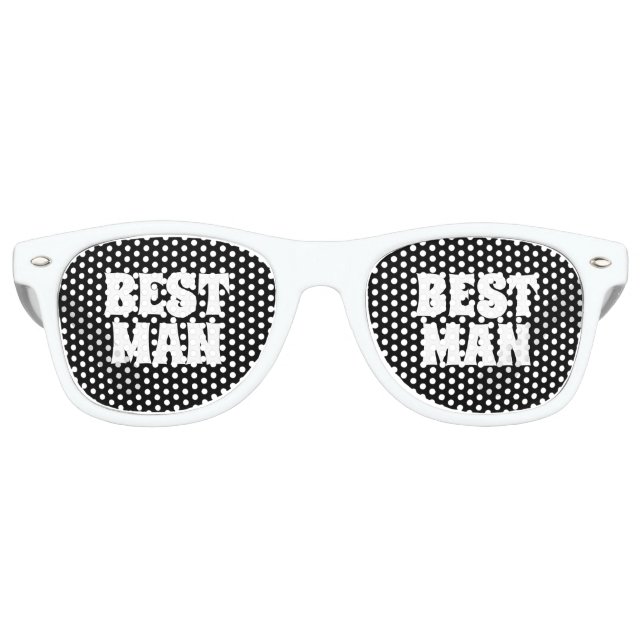 Groomsman Best Man Party Favor Wedding Gift   Retro Sunglasses (Front)