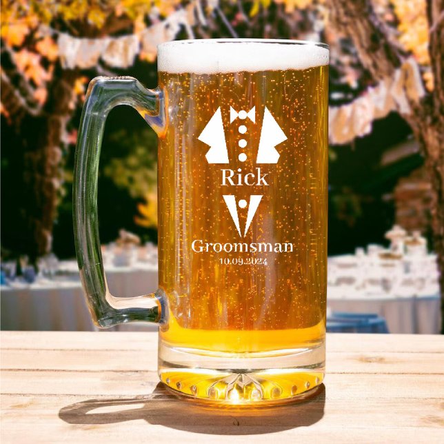 Groomsman Best Man Proposal Wedding day Beer Mug Stein (Groomsman Best Man Proposal Wedding day Beer Mug Stein)