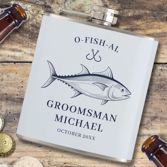 Groomsman Best Man Simple Fun Gift Flask (Creator Uploaded)