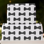 Groomsman Black and White Bow Tie Wrapping Paper<br><div class="desc">If you're going to a black and white wedding and need some wrapping paper with black bow ties on a white background to wrap the wedding gift - you may have found the tissue paper you were looking for. Suitable for all presents wrapped with love.</div>