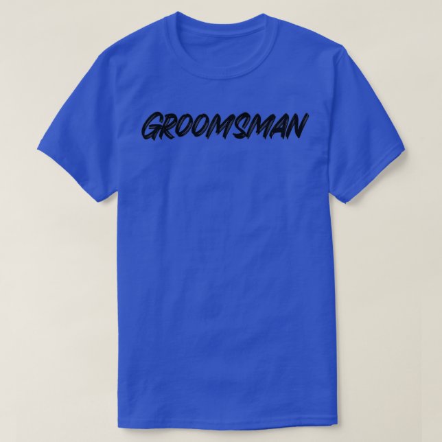 Groomsman black T-Shirt (Design Front)