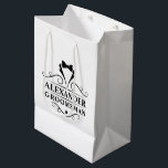 Groomsman Black Tie Medium Gift Bag<br><div class="desc">Wedding Groomsman Black Tie Gift Bag or Favor Bag</div>