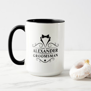 Groomsman Black Tie Mug