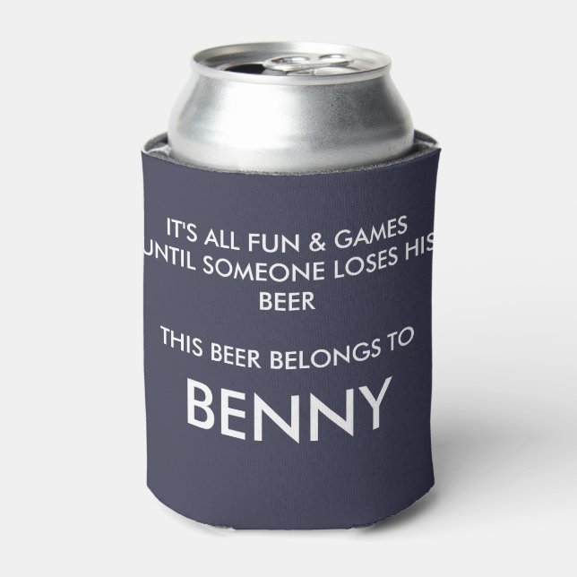 Groomsman Can Cooler THIS BEER BELONGS TO (Can Front)