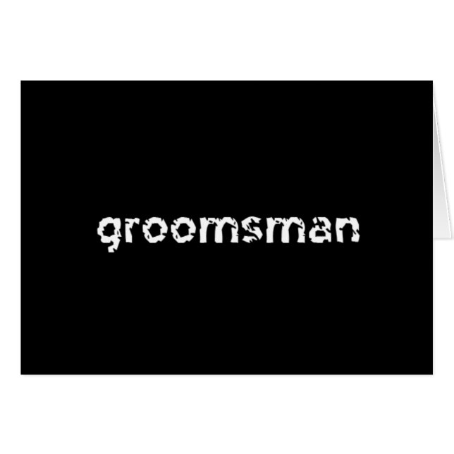 Groomsman Cards (Front Horizontal)