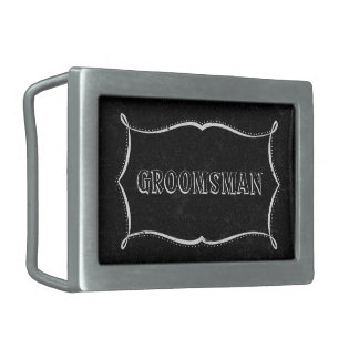 Groomsman Chalkboard Belt Buckle
