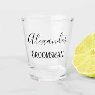 Groomsman Charm Shot Glass