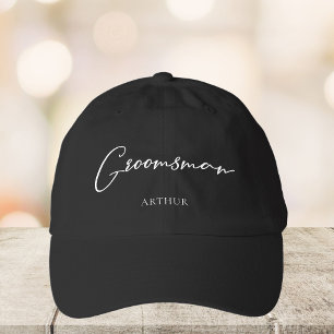 Groomsman Chic Personalized Bachelor Party Hat