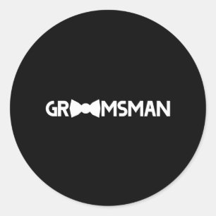 Groomsman Classic Round Sticker