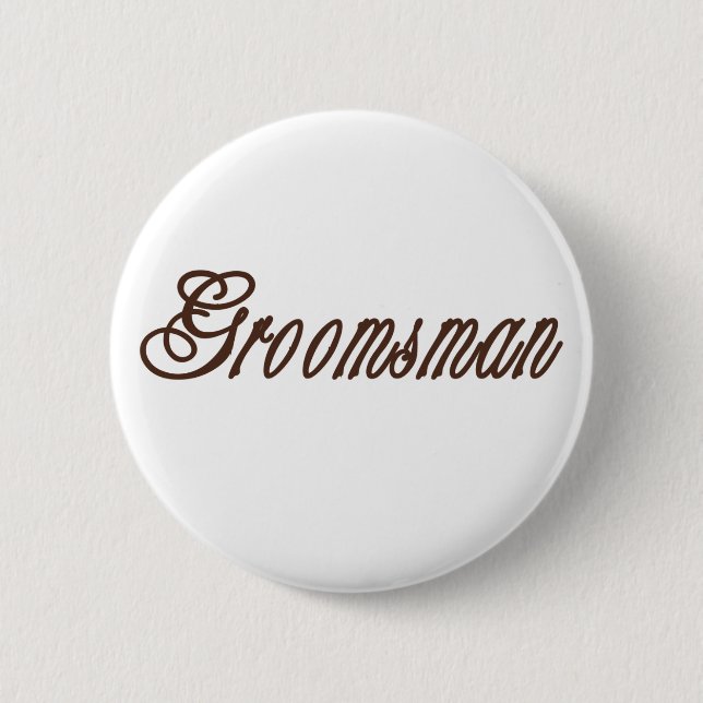 Groomsman Classy Browns Button (Front)
