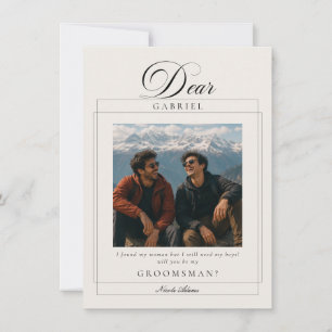 Groomsman Color Palette Info Proposal Photo Card