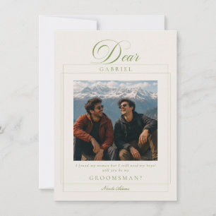 Groomsman Color Palette Info Proposal Photo Card