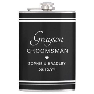 Groomsman Custom Personalised Wedding Party Flask