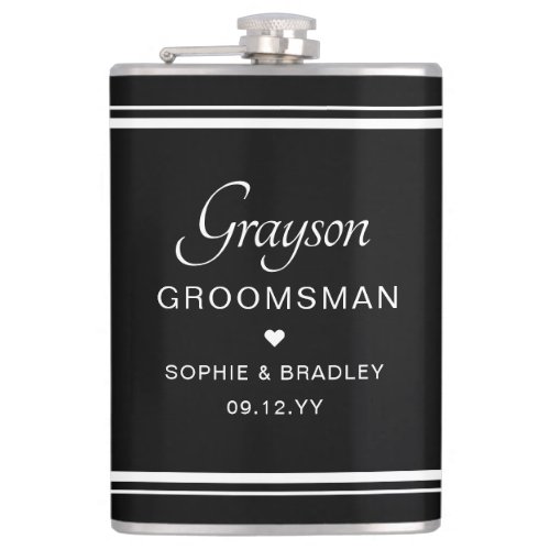 Groomsman Custom Personalised Wedding Party  Flask