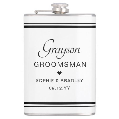 Groomsman Custom Personalised Wedding Party  Flask