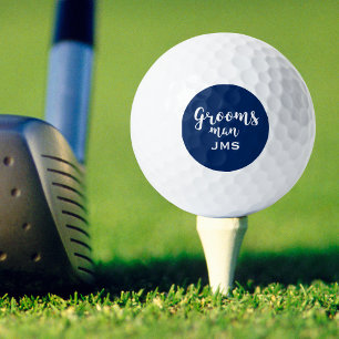 Groomsman Custom Wedding Favor Modern Monogram Golf Balls