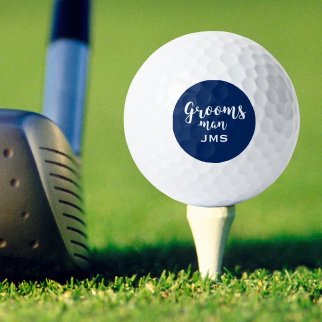 Groomsman Custom Wedding Favor Modern Monogram Golf Balls (Creator Uploaded)