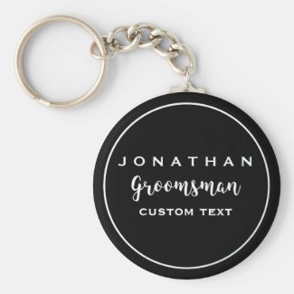 Groomsman Custom Wedding Favor Modern Monogram