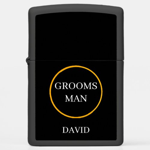 Groomsman David – Classic Honor with Identity Zippo Lighter