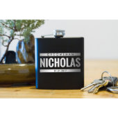 Groomsman Flask - Personalized Best Man Gift (Front)