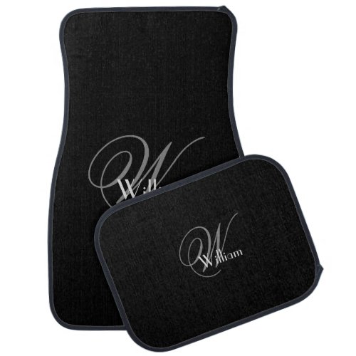 Groomsman Gift Cool Monogram  Name Script Luxury  Car Floor Mat