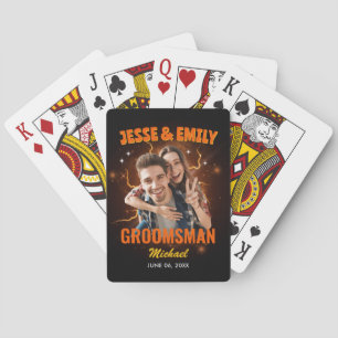 Groomsman Gift Custom Photo Vintage Bootleg Rap Poker Cards