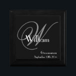 Groomsman Gift Modern Monogram Script Elegant Chic Gift Box<br><div class="desc">Wedding Groomsman Groomsmen Gift Modern Monogram Script Elegant Chic Keepsake Gift Box. Click personalize this template to customize it with the Monogram Initial, the name, and the date quickly and easily. Groomsman Gift Modern Monogram Script Elegant Chic Gift Box, is part of the Groomsman Gifts Collection in this store, which...</div>