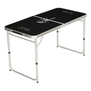 Groomsman Gift Modern Monogram Script Name Cool Beer Pong Table