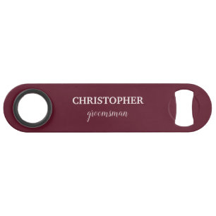 Groomsman Gift Personalized  Monogram Wedding Bar Key