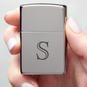 Groomsman Gift Personalized Simple Monogram  Zippo Lighter