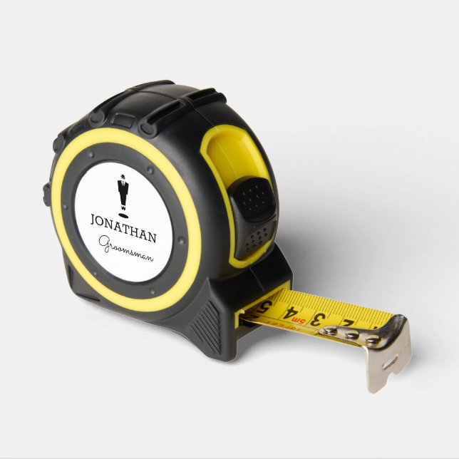Groomsman Gift Wedding Party Custom Personalized  Tape Measure (Angle)
